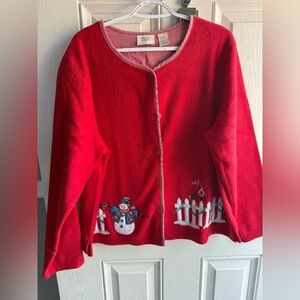 Red Snowman Cardigan